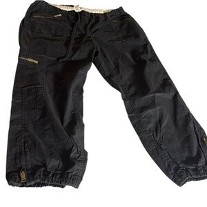 PURE DKNY size 10 black cargo dk   jogger with stretch zip pockets